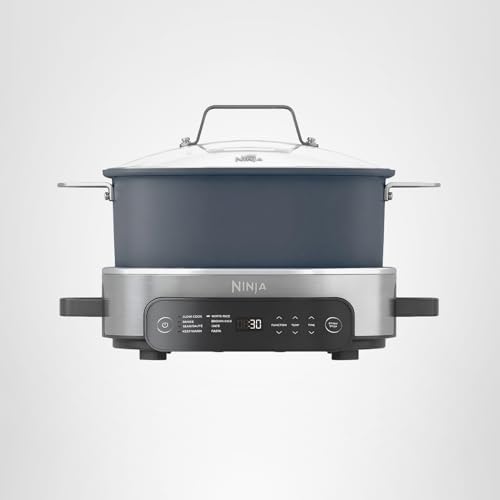 Ninja® 12-in-1 PossibleCooker™ PLUS | 8.5-qt - Sous Vide & Proof Multi-Cooker | Slow Cooker, Dutch Oven & More | Glass Lid & Integrated Spoon | Nonstick | Oven Safe Pot to 500°F | Black | MC1010