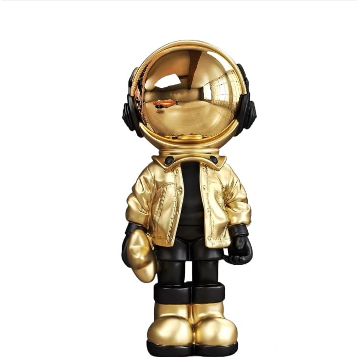 Astronaut Statue, Spaceman Sculpture, Home Decor Sculpture, Cool Metal mask Decoration, Large Spaceman Figurine Decoration