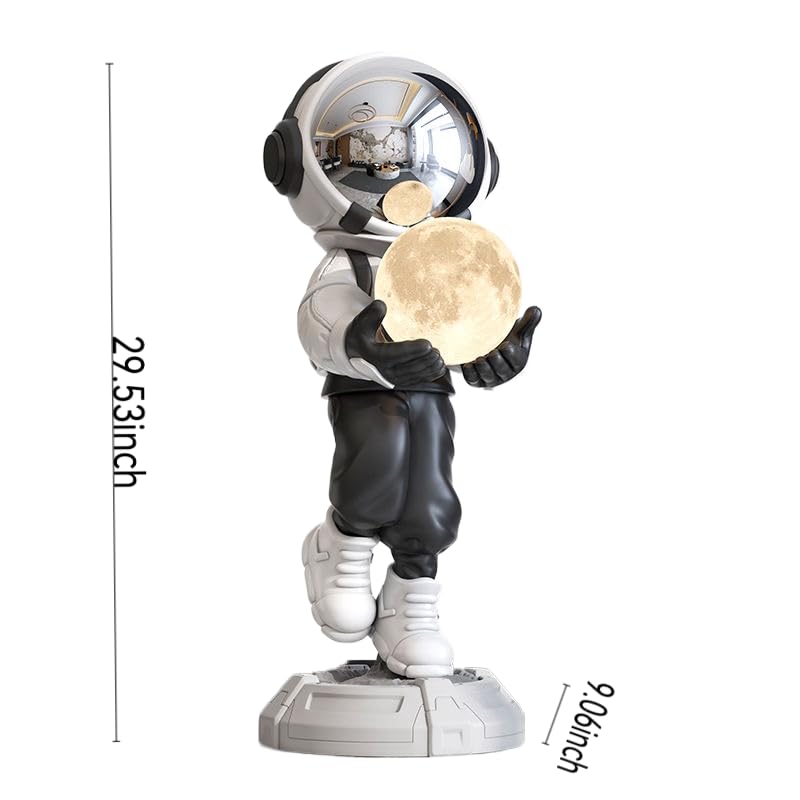 Astronaut Statue, Spaceman Sculpture, Home Decor Sculpture, Cool Metal mask Decoration, Large Spaceman Figurine Decoration