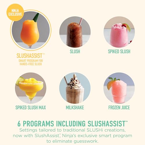 Ninja SLUSHi Max XXL Smart Frozen Drink Maker | Top Performance & Smart Technology, Party-Size 150oz Capacity, No Ice Needed, 6 Programs, Ideal Temp & Texture up to 12 hours | Peach FS605