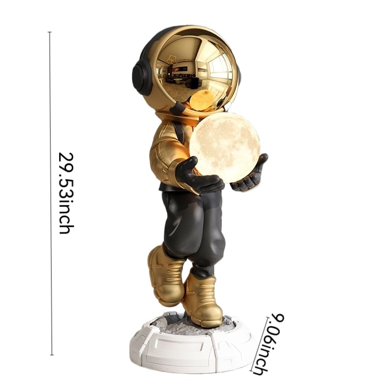 Astronaut Statue, Spaceman Sculpture, Home Decor Sculpture, Cool Metal mask Decoration, Large Spaceman Figurine Decoration