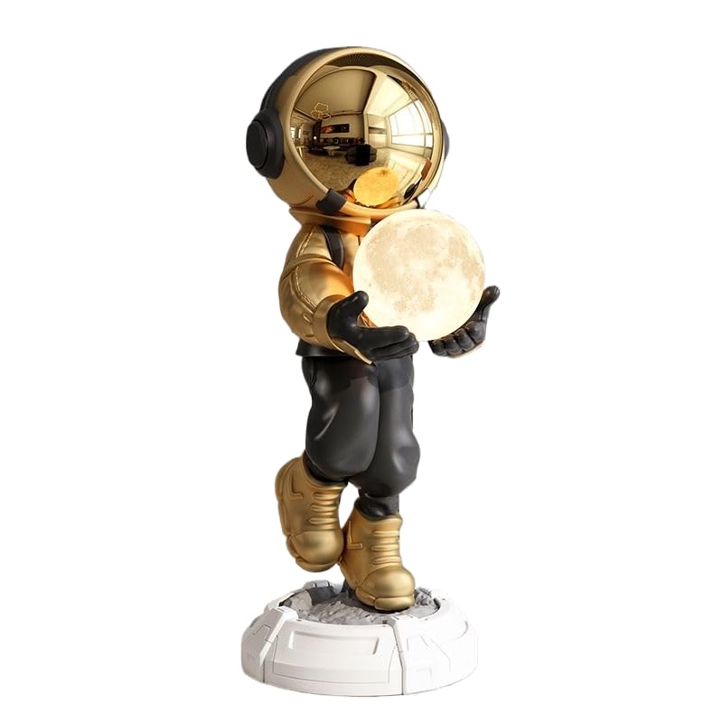 Astronaut Statue, Spaceman Sculpture, Home Decor Sculpture, Cool Metal mask Decoration, Large Spaceman Figurine Decoration