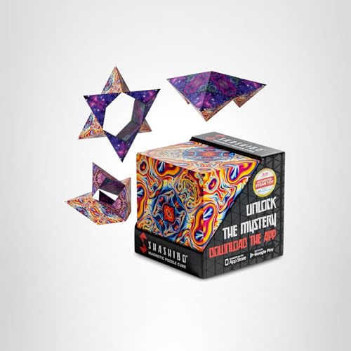 Shashibo Shape Shifting Box - Award-Winning STEM Fidget Toy with Ultra Strong Magnets - Puzzle Cube Transforms Into 100+ Shapes, Perfect Sensory Gift for Kids, Teens, and Adults (Wings)