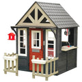 KidKraft Riverscape Wooden Playhouse with Working Doorbell, Fence, Kitchen and Pet Door - Unique Gift Market