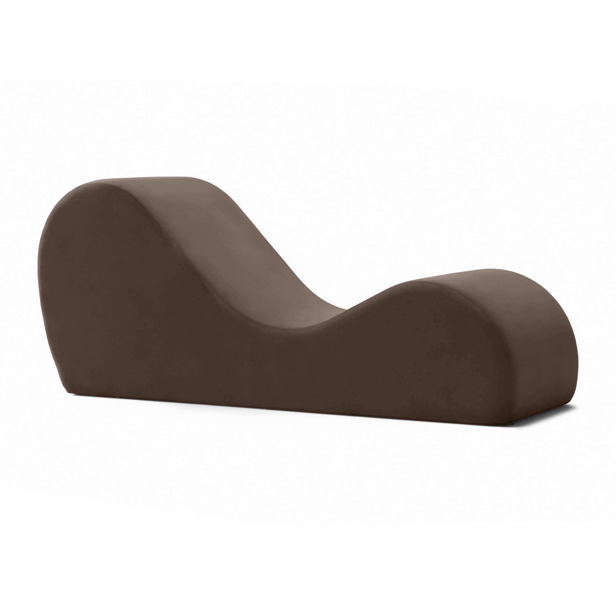 Avana Sleek Chaise Lounge for Yoga, Stretching, Relaxation-Made in The USA, 60D x 18W x 26H Inch, Ink Blue