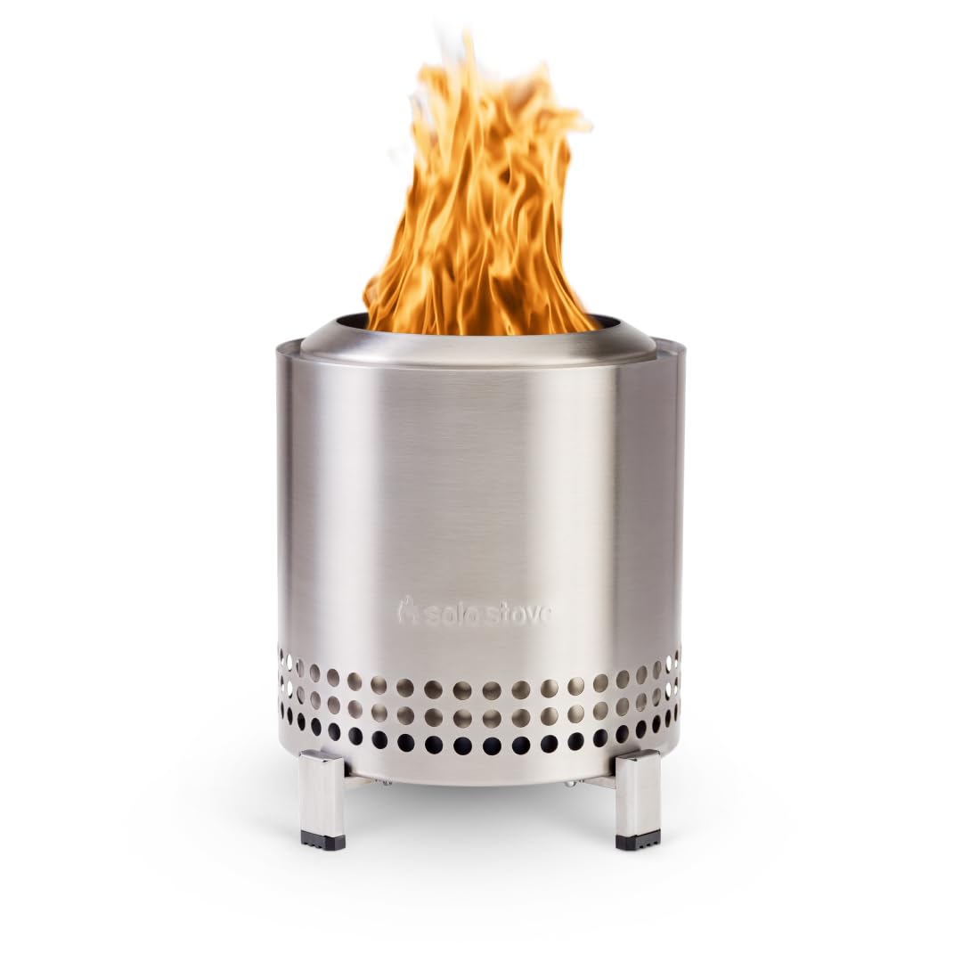 Solo Stove Mesa XL, 7 Inch Tabletop Fire Pit with Stand - Smokeless, Stainless Steel Fire Pit for Camping, Outdoor & Patio- Wood Burning or Pellet Fueled Portable Bonfire, 2.3lbs, Ash