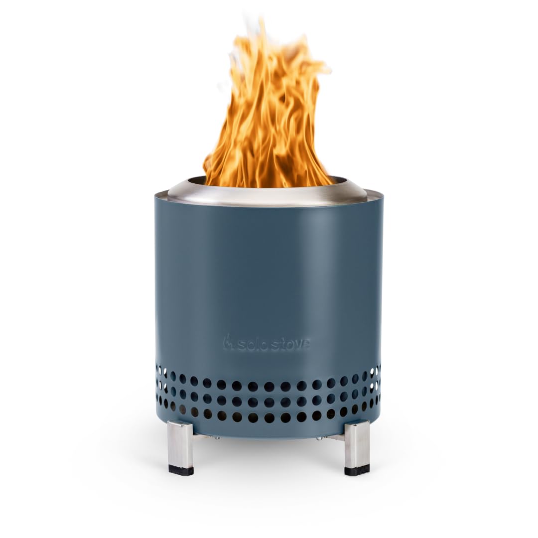 Solo Stove Mesa XL, 7 Inch Tabletop Fire Pit with Stand - Smokeless, Stainless Steel Fire Pit for Camping, Outdoor & Patio- Wood Burning or Pellet Fueled Portable Bonfire, 2.3lbs, Ash