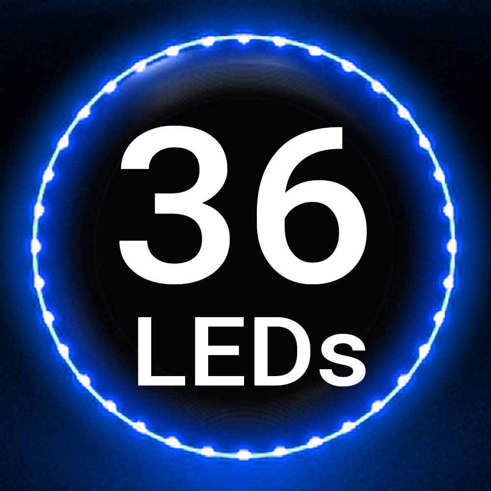 TOSY Flying Disc - 108 RGB Multicolor or 36 Monocolor LEDs, Super Bright, Smart Modes, Cool Valentine Easter Gift, Camping Toy for Kid/Teen/Adult, Auto Light Up, Rechargeable, Waterproof, 175g