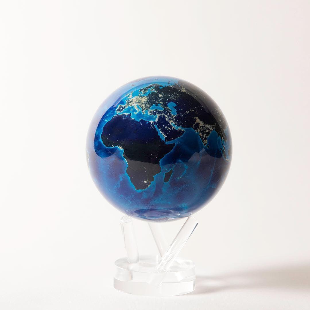 MOVA Globe – Earth at Night (4.5”) | Rotating Globe Powered by Light, No Batteries or Cords | City Lights Satellite Imagery | Unique Gift or Modern Desk Decor - Unique Gift Market