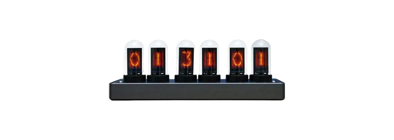 Adventurers IPS Nixie Tube Clock, Creative Electronic DIY Nixie Tube Clock Simulation with 6-Bit IPS LCD Screen,12/24 Hours, RGB Backlit Desktop Decoration,Gifts for Decorating Rooms and Desks - Unique Gift Market
