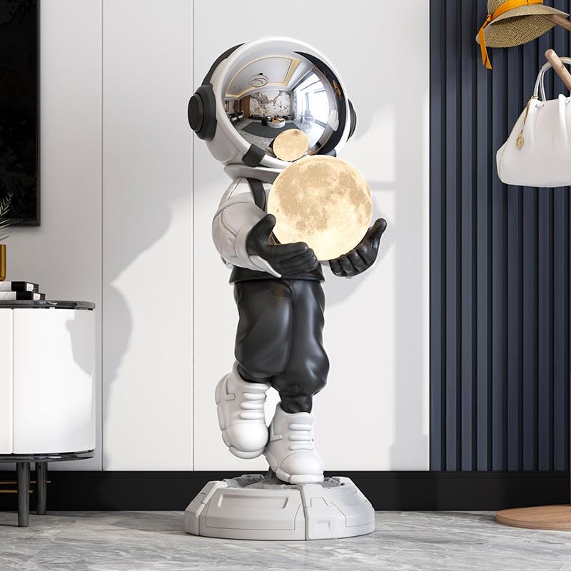 Astronaut Statue, Spaceman Sculpture, Home Decor Sculpture, Cool Metal mask Decoration, Large Spaceman Figurine Decoration