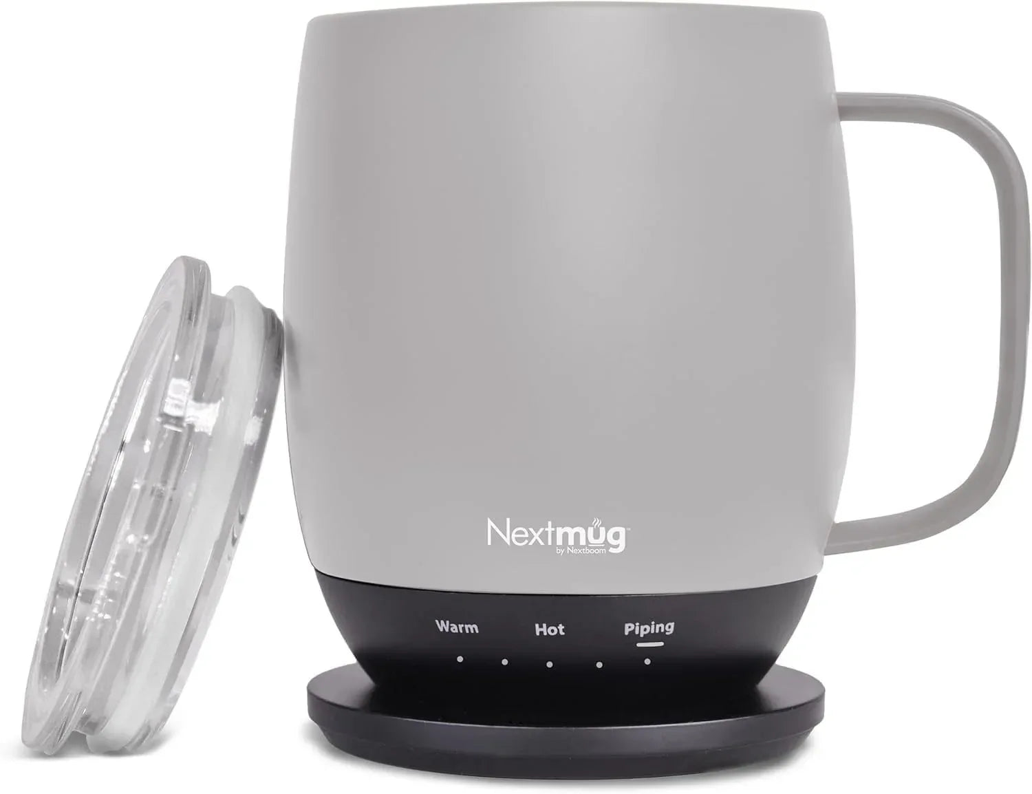 Nextmug - Temperature-Controlled, Self-Heating Coffee Mug (Black - 14 oz.) - Unique Gift Market
