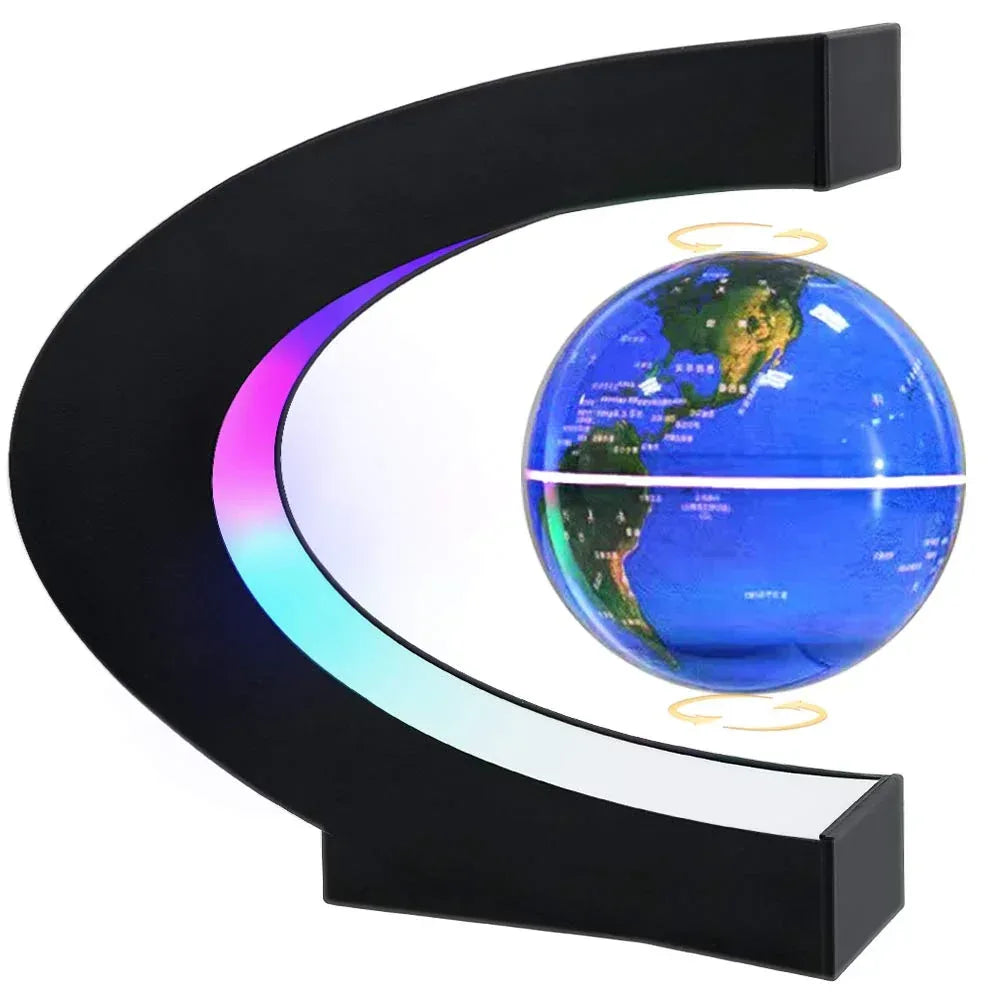 Magnetic Levitating Globe with LED Light, Cool Tech Gift for Men Father Boys and Girls , Birthday Gifts for Kids, Floating Globes World Desk Gadget Decor in Office Home/Display Frame Stand - Unique Gift Market