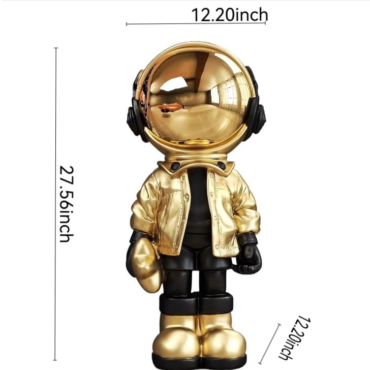 Astronaut Statue, Spaceman Sculpture, Home Decor Sculpture, Cool Metal mask Decoration, Large Spaceman Figurine Decoration