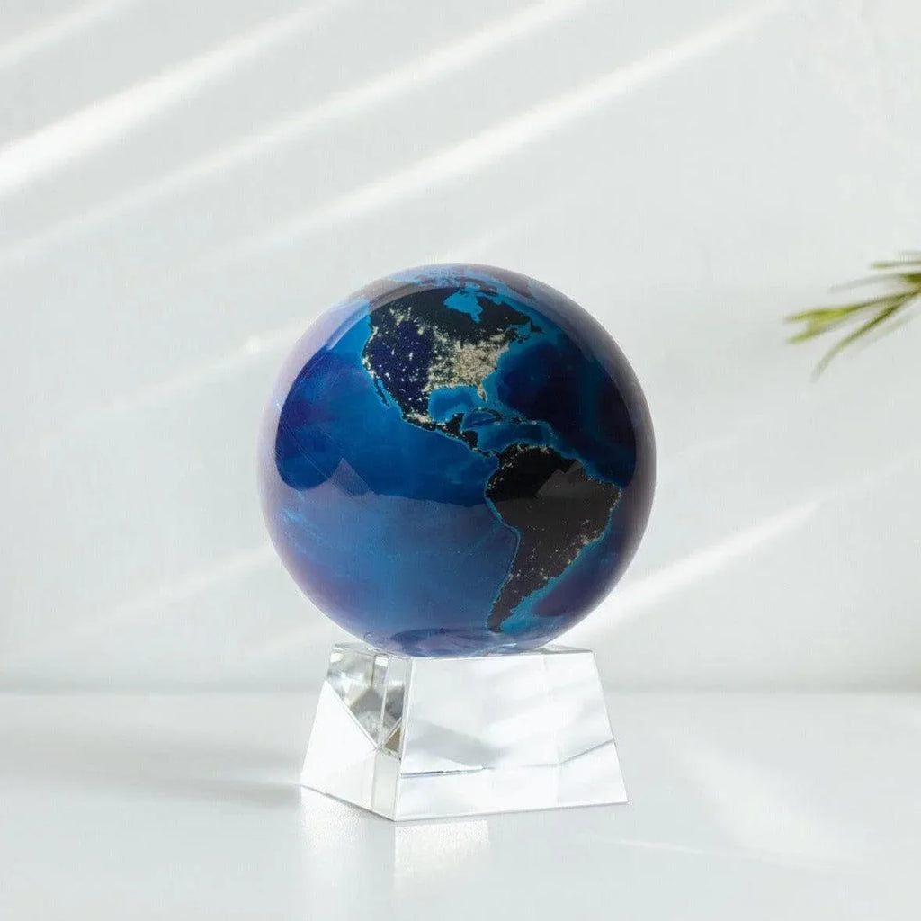 MOVA Globe – Earth at Night (4.5”) | Rotating Globe Powered by Light, No Batteries or Cords | City Lights Satellite Imagery | Unique Gift or Modern Desk Decor - Unique Gift Market