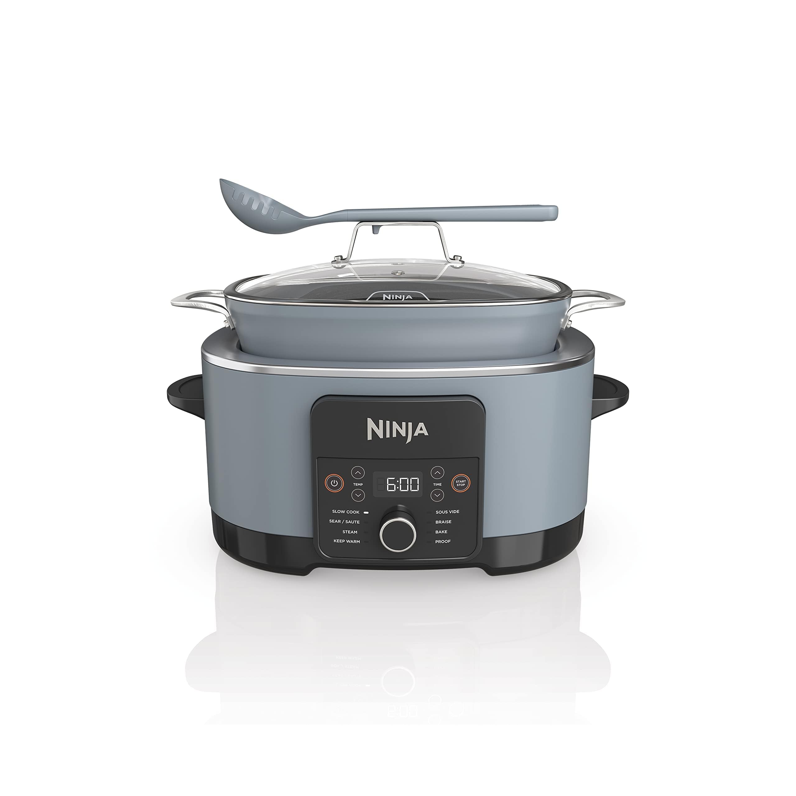 Ninja® 12-in-1 PossibleCooker™ PLUS | 8.5-qt - Sous Vide & Proof Multi-Cooker | Slow Cooker, Dutch Oven & More | Glass Lid & Integrated Spoon | Nonstick | Oven Safe Pot to 500°F | Black | MC1010