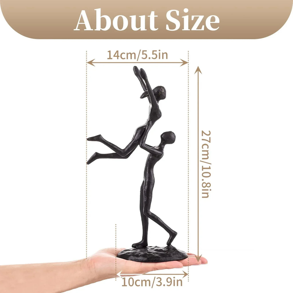 Sziqiqi Anniversary Wedding Gifts for Couple: 6th Anniversary Iron Gifts for Him Her Women Couples - 6 Year Wedding Gift for Christmas Valentines Birthday - Couple Dancing Figurines - Unique Gift Market