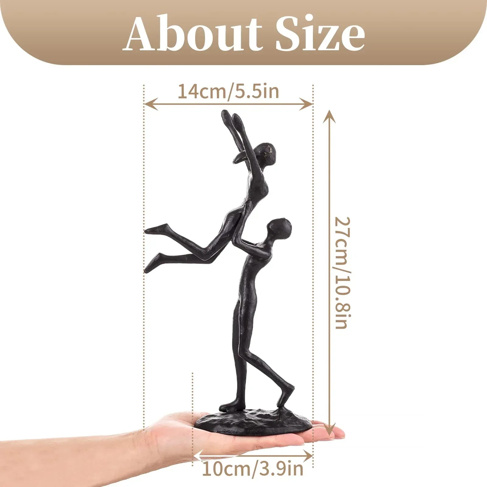 Sziqiqi Anniversary Wedding Gifts for Couple: 6th Anniversary Iron Gifts for Him Her Women Couples - 6 Year Wedding Gift for Christmas Valentines Birthday - Couple Dancing Figurines - Unique Gift Market