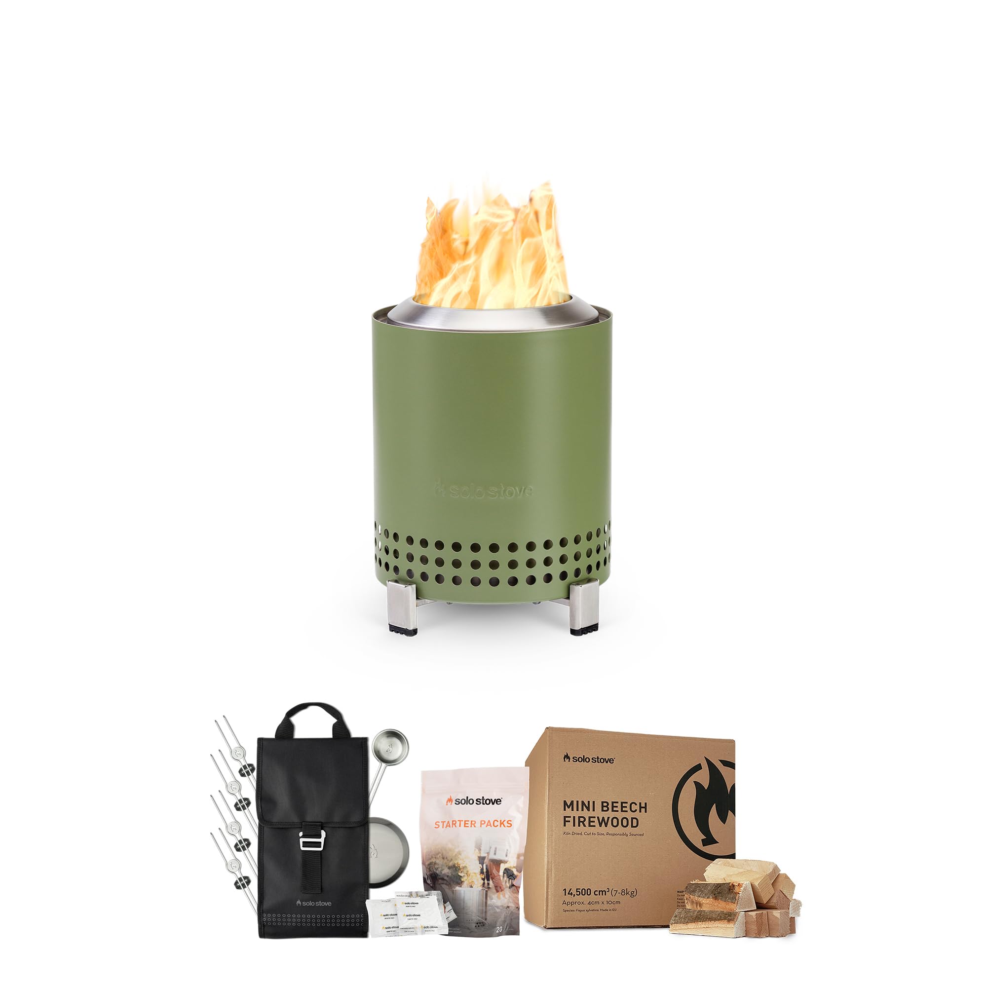 Solo Stove Mesa XL, 7 Inch Tabletop Fire Pit with Stand - Smokeless, Stainless Steel Fire Pit for Camping, Outdoor & Patio- Wood Burning or Pellet Fueled Portable Bonfire, 2.3lbs, Ash