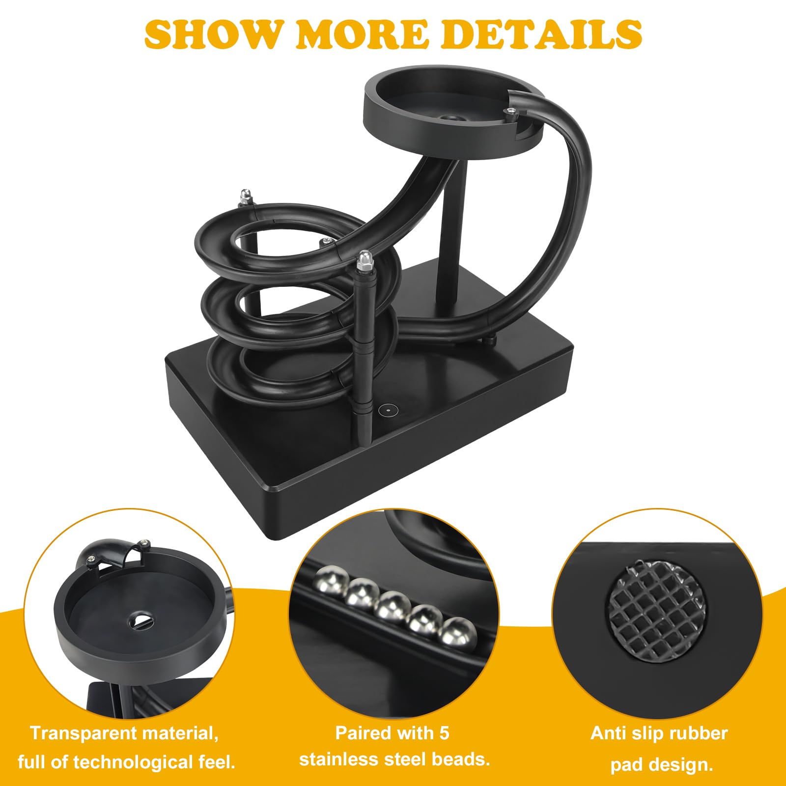Kinetic Art Perpetual Motion Machine, Physical Balance Kinetic Energy Model, Newtons Science Physics Gadgets, Non-Stop Rolling Ball Toys, Balance Stress Relief Creative Gifts for Friends and Family