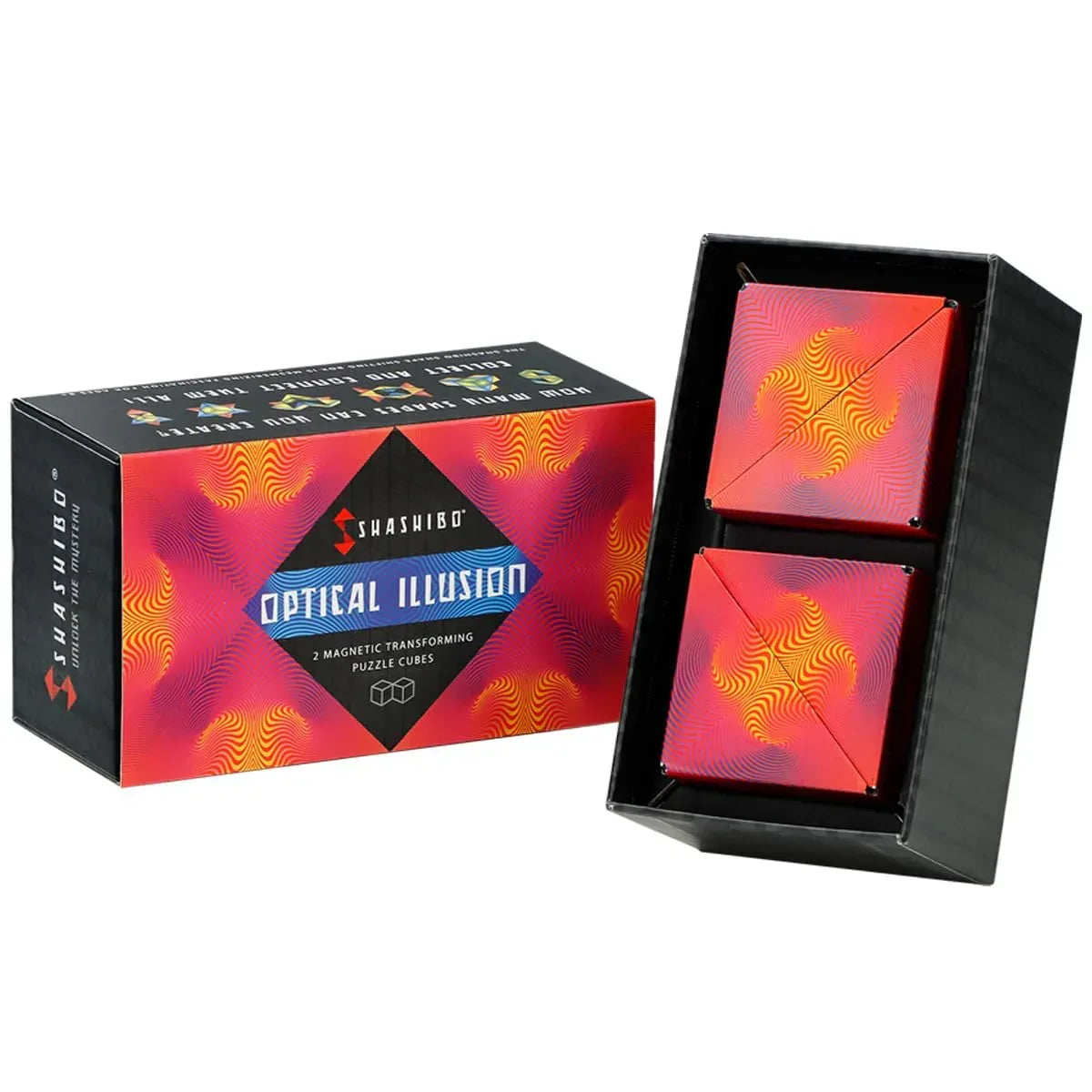 Shashibo Shape Shifting Box - Award-Winning STEM Fidget Toy with Ultra Strong Magnets - Puzzle Cube Transforms Into 100+ Shapes, Perfect Sensory Gift for Kids, Teens, and Adults (Wings) - Unique Gift Market