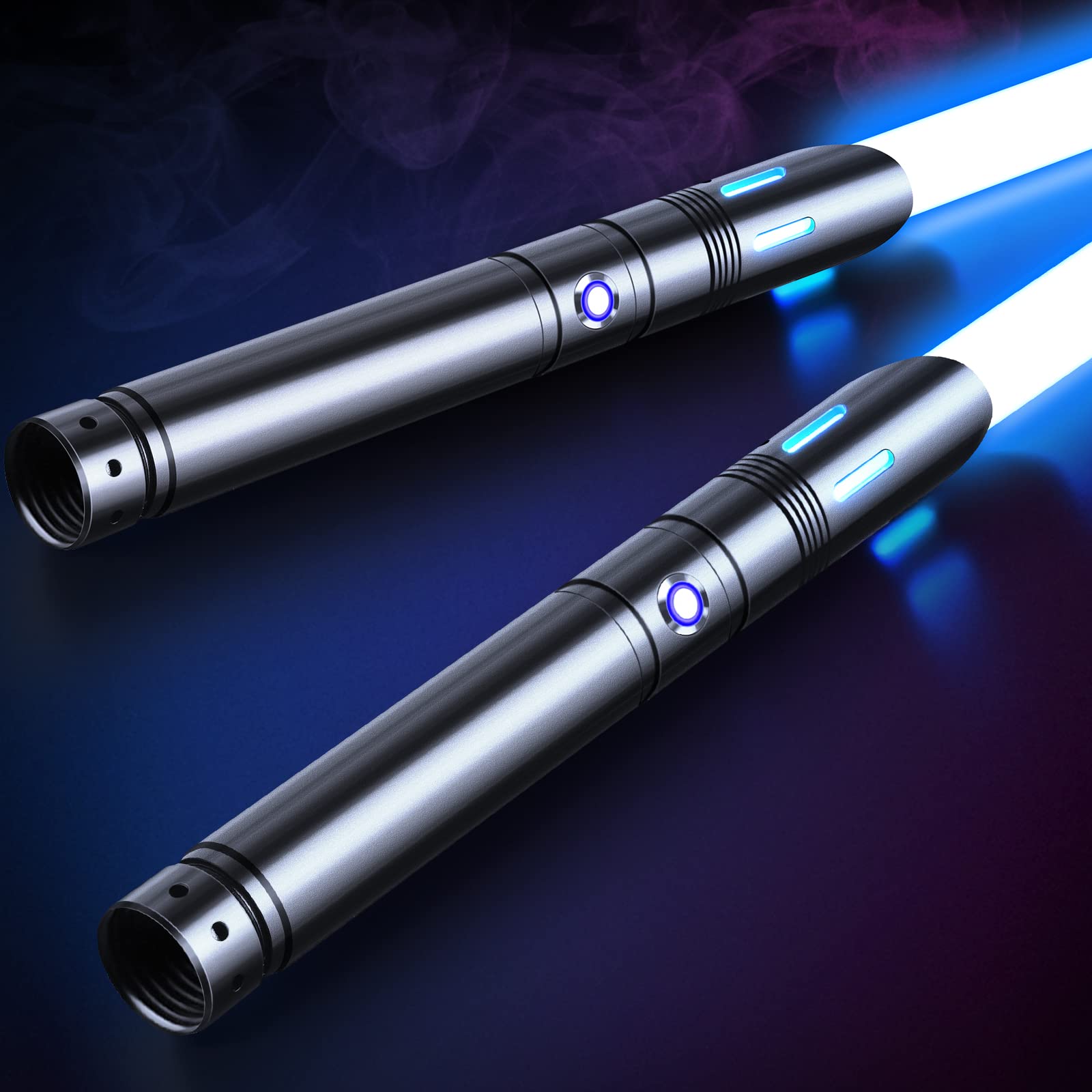 Lightsaber, Double-bladed Dueling Light Saber, 4 Sound Fonts, 12 RGB Colors FX Metal Hilt Light Sabers 40inch Real Light Sabers 2pack for Adults/Kids Birthday Xmas Gift, Halloween Cosplay