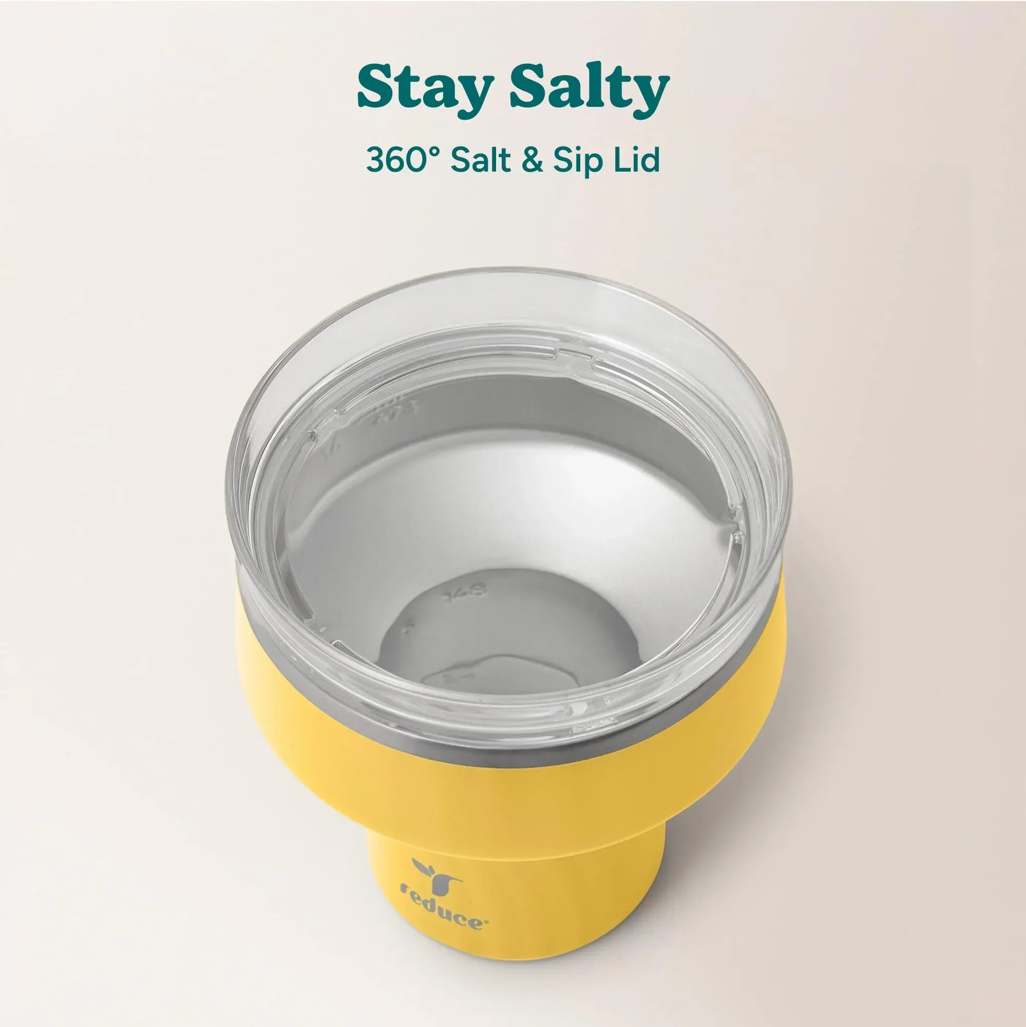 REDUCE Saltini 16 oz Cocktail Tumbler - Insulated Margarita Tumbler with Lid - Keeps Drinks Cold for 10 Hours - 360 Sippable Martini Glass Alternative - Shatterproof, Perfect for Parties - Sea Glass - Unique Gift Market