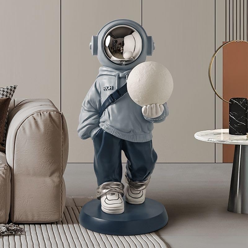 Astronaut Statue, Spaceman Sculpture, Home Decor Sculpture, Cool Metal mask Decoration, Large Spaceman Figurine Decoration