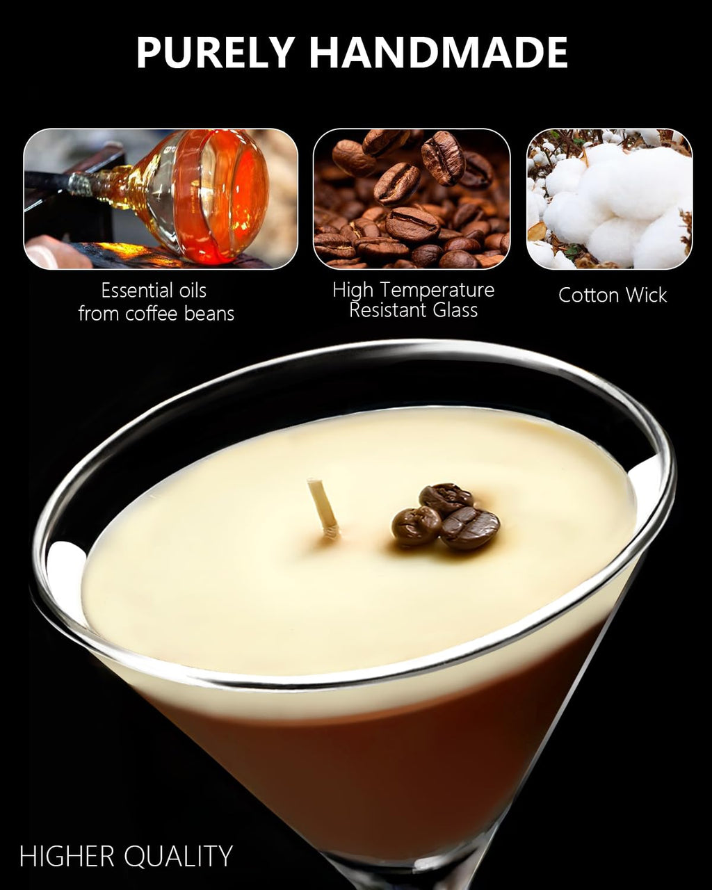 2 Pack Martini Coffee Candles Gifts for Women, Scented Candles Unique Gifts for Women,Funny Cute Cool Cereal Soy Wax Candles for Home, Bedroom,Coffee Bar Scented for Christmas, Birthday