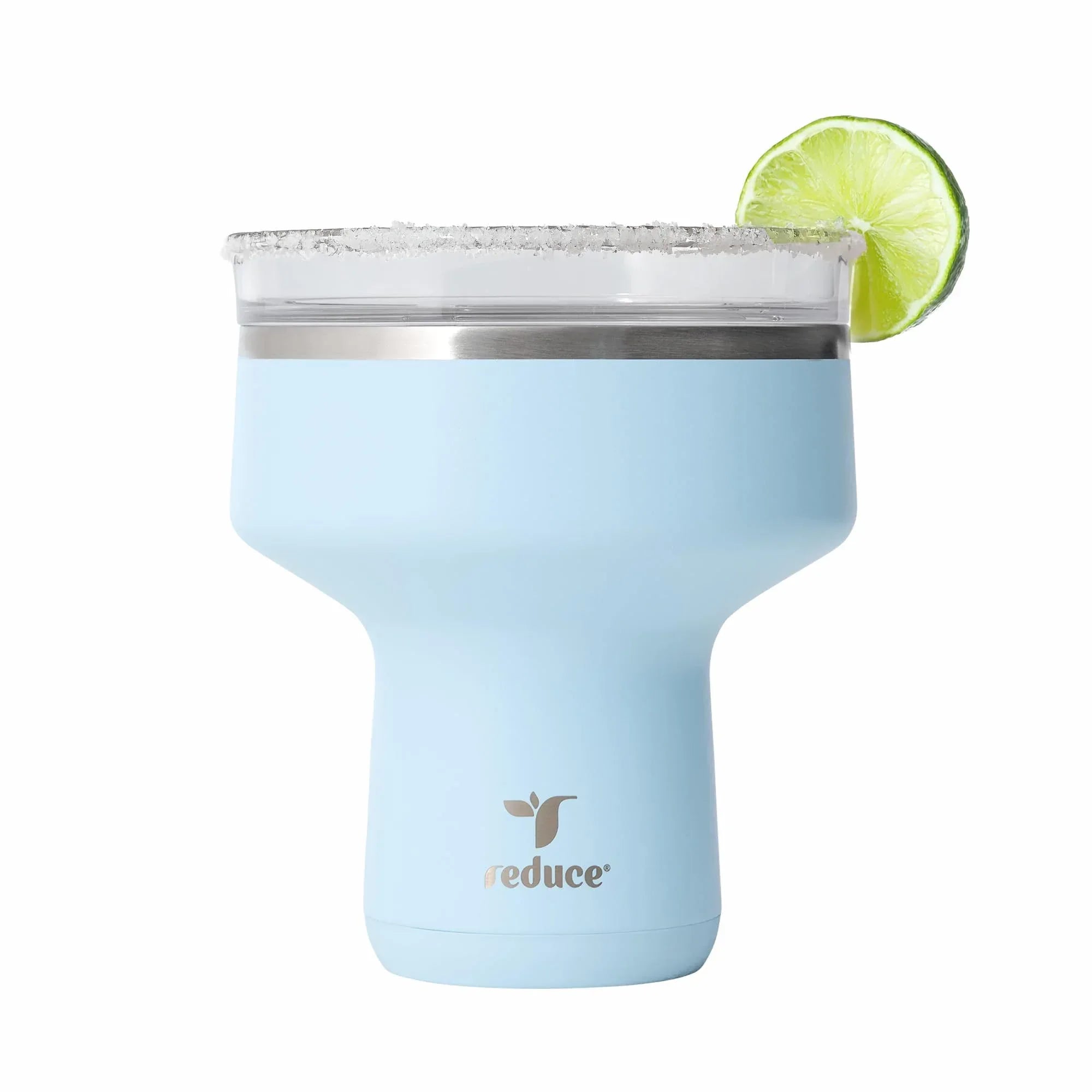 REDUCE Saltini 16 oz Cocktail Tumbler - Insulated Margarita Tumbler with Lid - Keeps Drinks Cold for 10 Hours - 360 Sippable Martini Glass Alternative - Shatterproof, Perfect for Parties - Sea Glass - Unique Gift Market