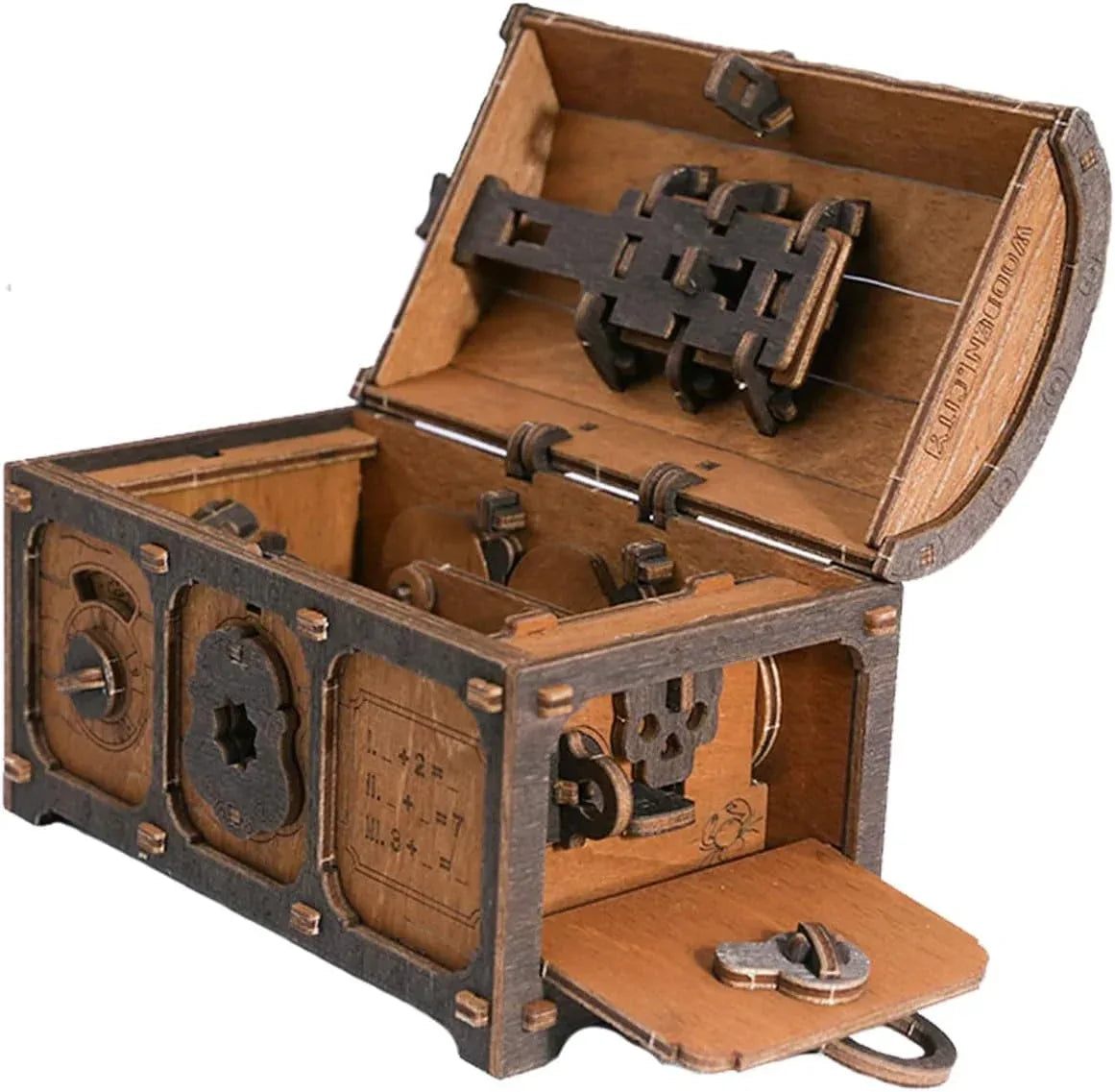WOODEN.CITY Treasure Chest Puzzle Box for Adults – 3D Wooden Puzzles Mystery Box Brain Teaser & Escape Room Game with Secret Opening (165 Pieces, Gift Idea) - Unique Gift Market