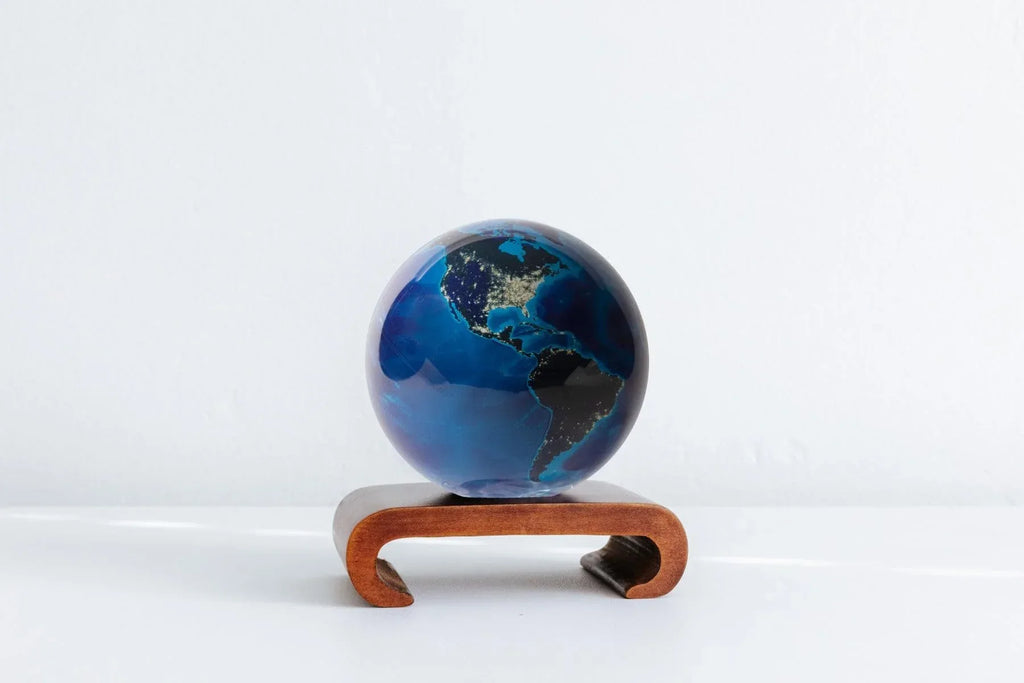 MOVA Globe – Earth at Night (4.5”) | Rotating Globe Powered by Light, No Batteries or Cords | City Lights Satellite Imagery | Unique Gift or Modern Desk Decor - Unique Gift Market