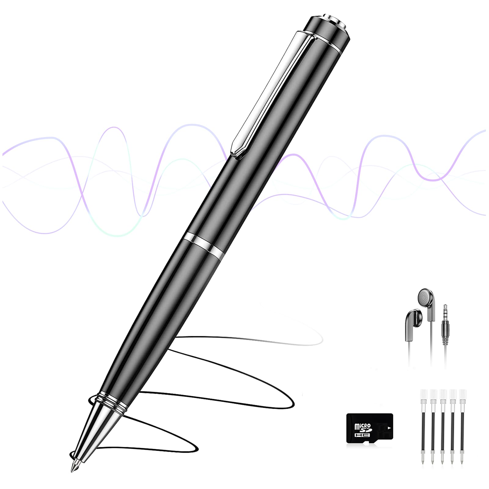 72GB Digital Voice Recorder, Audio Recorder with 25H Battery Life, Playback & Voice Activation Recording Device, Voice Activated Recorder with AI Noise Reduction for Lectures/Meetings/Interviews