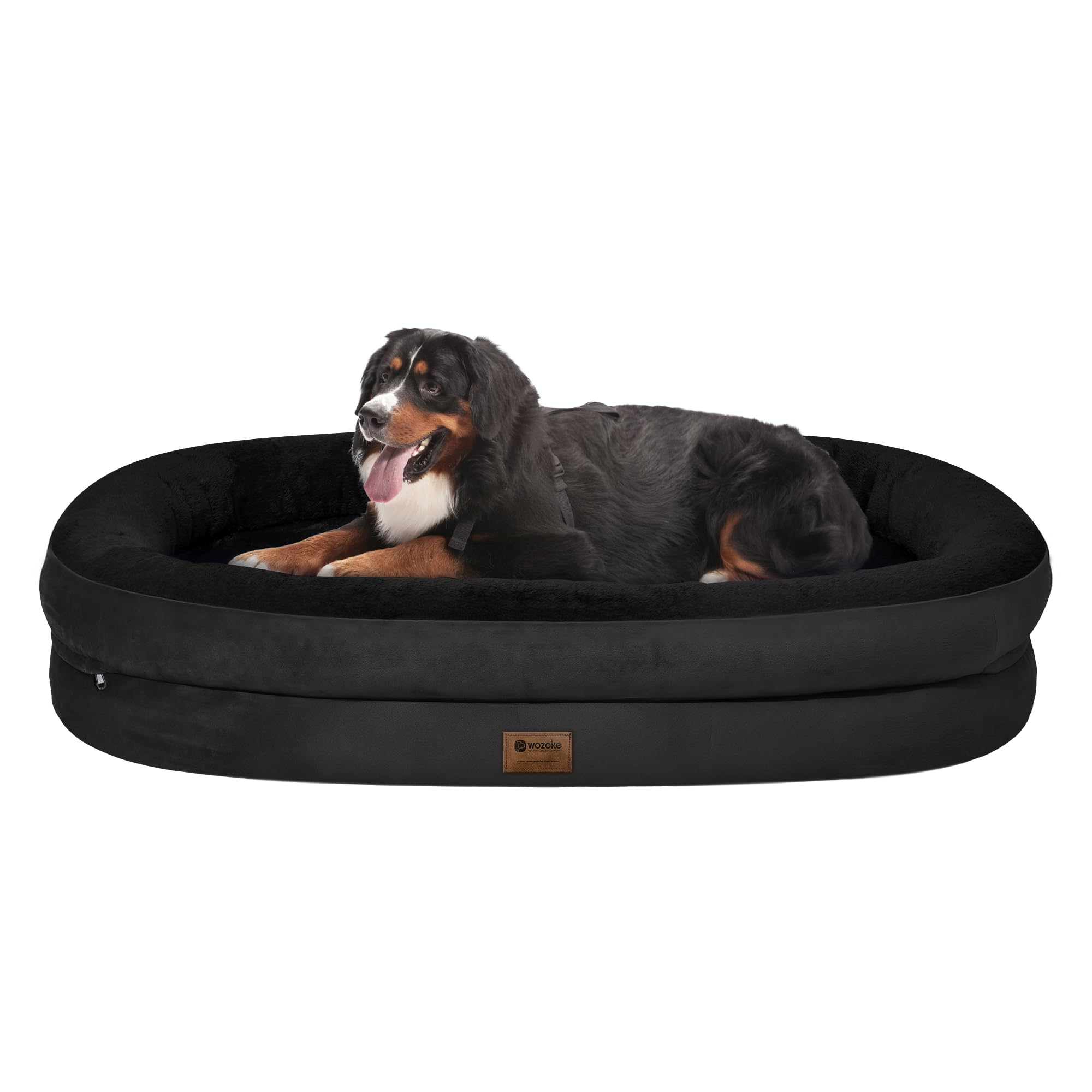 Giant Human Dog Bed for Adults and Pets, 74"x50"x12" Durable Memory Foam for Full-Body Comfort, Waterproof & Machine Washable Cover, Family Shared Lounger for Any Room, Grey