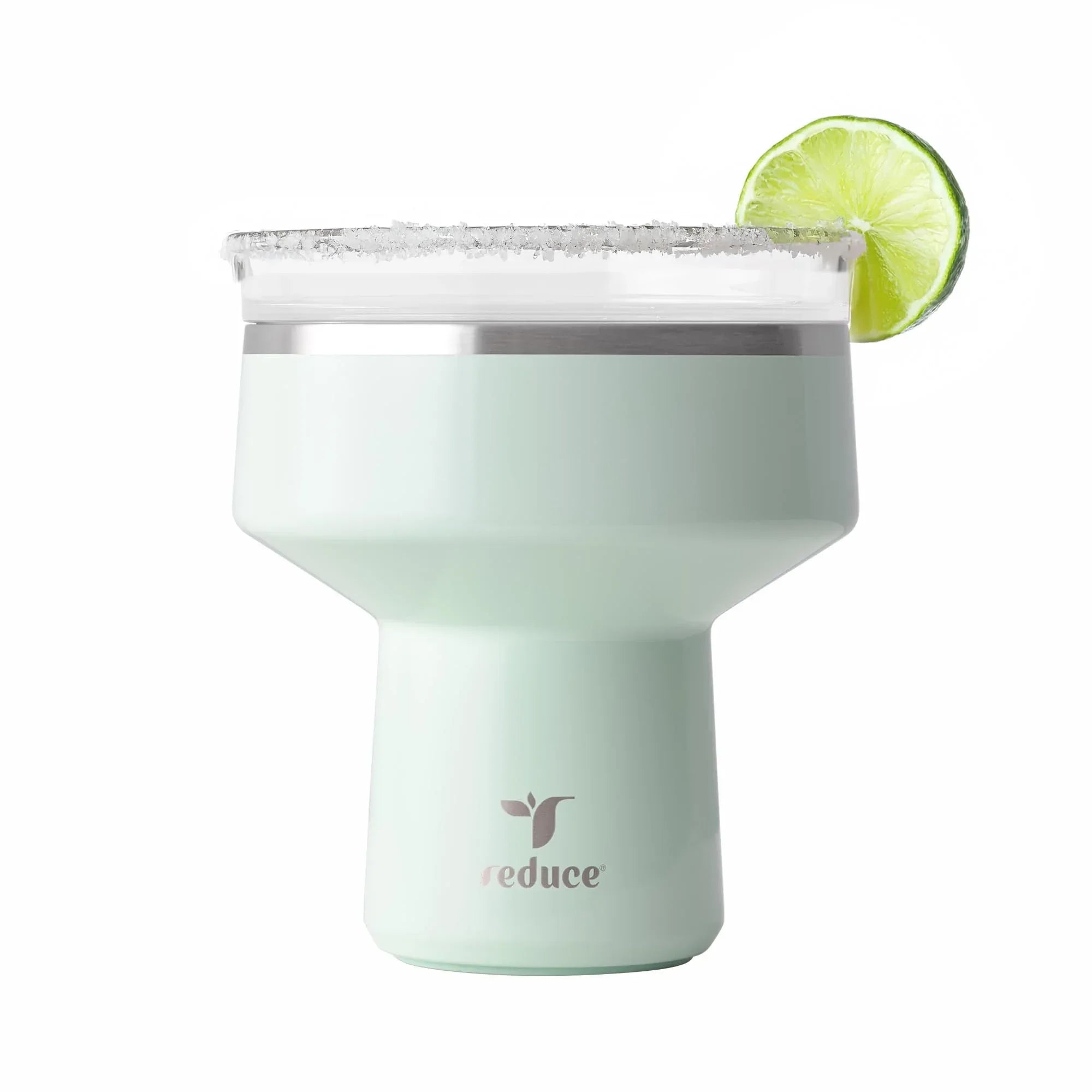 REDUCE Saltini 16 oz Cocktail Tumbler - Insulated Margarita Tumbler with Lid - Keeps Drinks Cold for 10 Hours - 360 Sippable Martini Glass Alternative - Shatterproof, Perfect for Parties - Sea Glass - Unique Gift Market