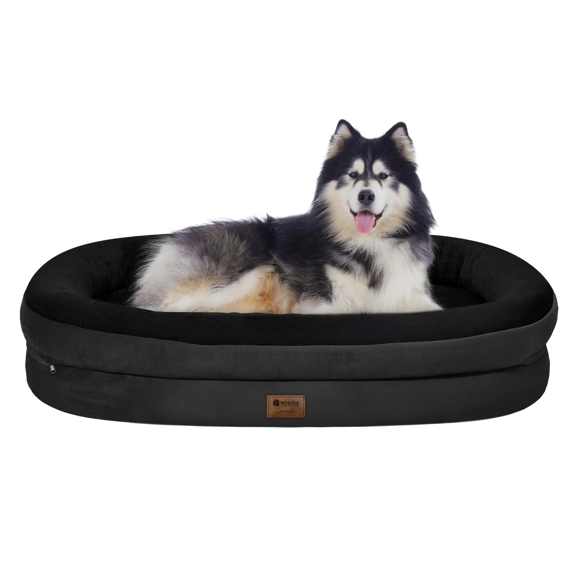 Giant Human Dog Bed for Adults and Pets, 74"x50"x12" Durable Memory Foam for Full-Body Comfort, Waterproof & Machine Washable Cover, Family Shared Lounger for Any Room, Grey