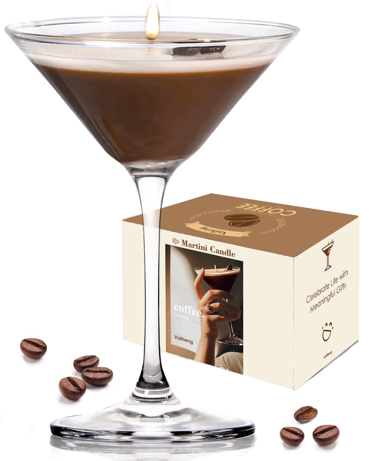 2 Pack Martini Coffee Candles Gifts for Women, Scented Candles Unique Gifts for Women,Funny Cute Cool Cereal Soy Wax Candles for Home, Bedroom,Coffee Bar Scented for Christmas, Birthday