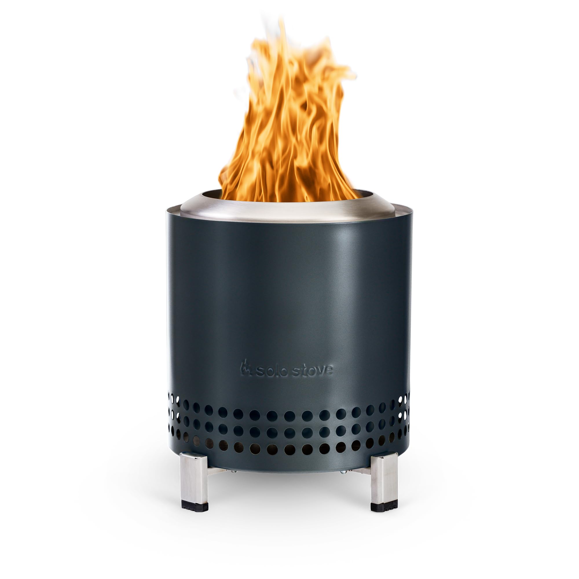 Solo Stove Mesa XL, 7 Inch Tabletop Fire Pit with Stand - Smokeless, Stainless Steel Fire Pit for Camping, Outdoor & Patio- Wood Burning or Pellet Fueled Portable Bonfire, 2.3lbs, Ash