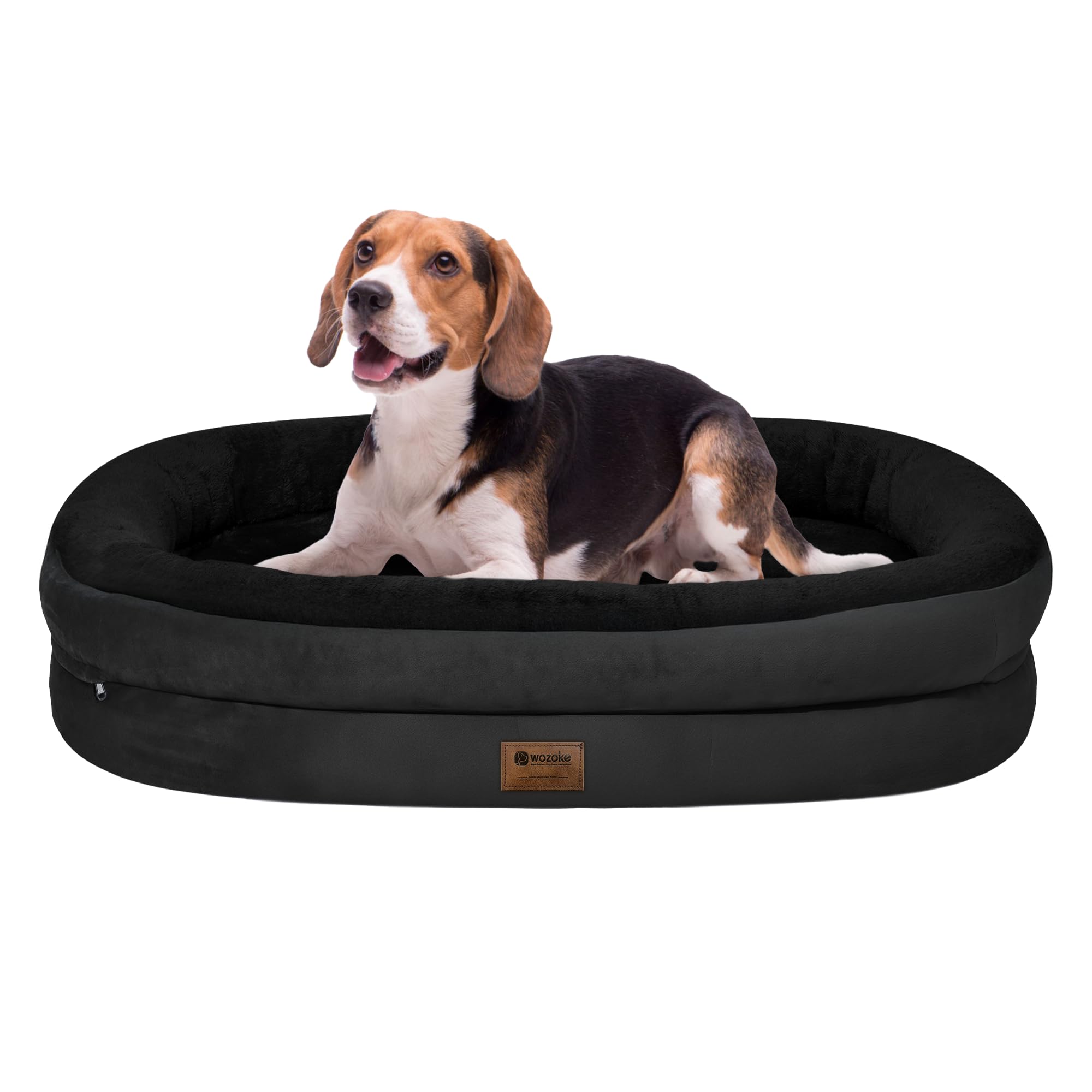 Giant Human Dog Bed for Adults and Pets, 74"x50"x12" Durable Memory Foam for Full-Body Comfort, Waterproof & Machine Washable Cover, Family Shared Lounger for Any Room, Grey