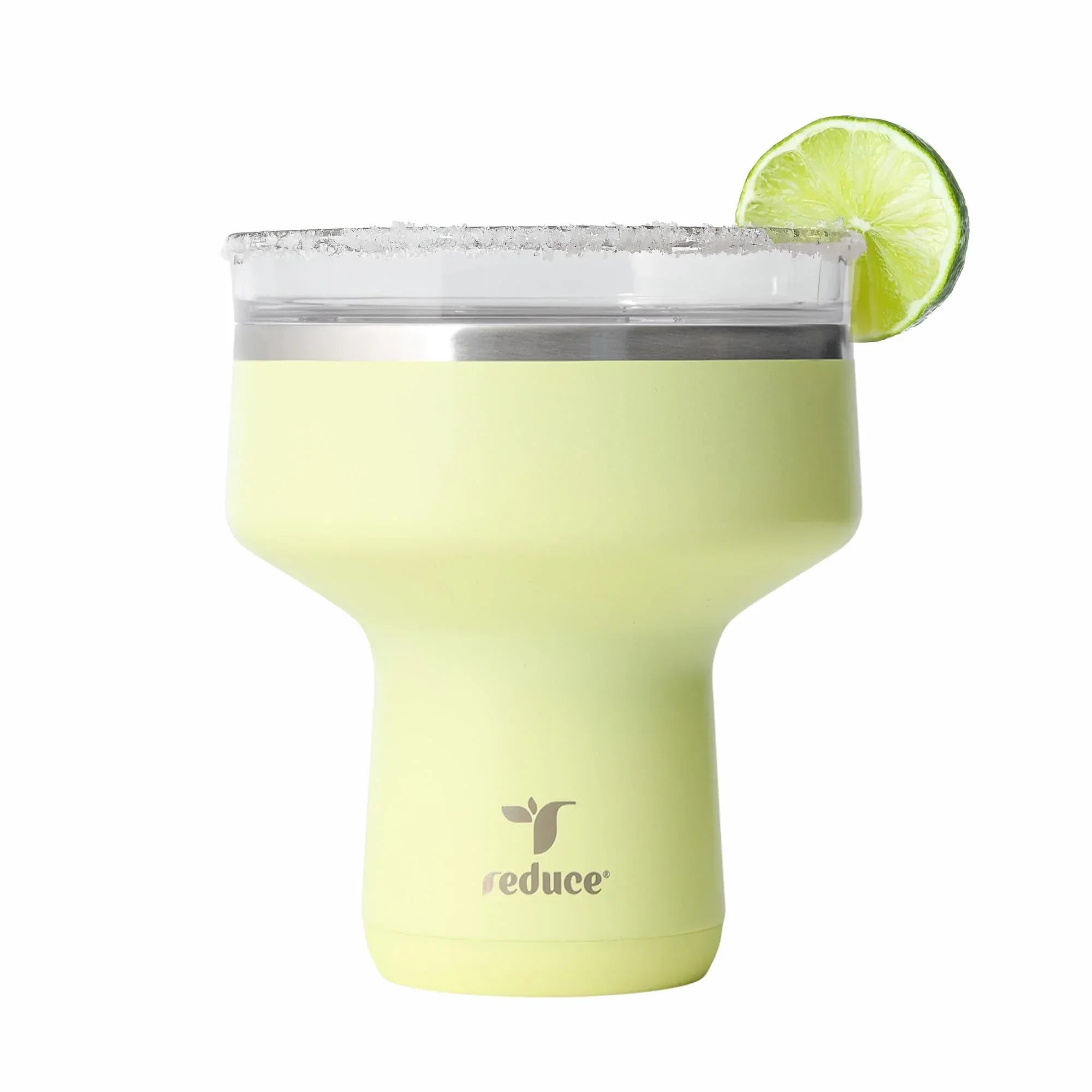 REDUCE Saltini 16 oz Cocktail Tumbler - Insulated Margarita Tumbler with Lid - Keeps Drinks Cold for 10 Hours - 360 Sippable Martini Glass Alternative - Shatterproof, Perfect for Parties - Sea Glass - Unique Gift Market