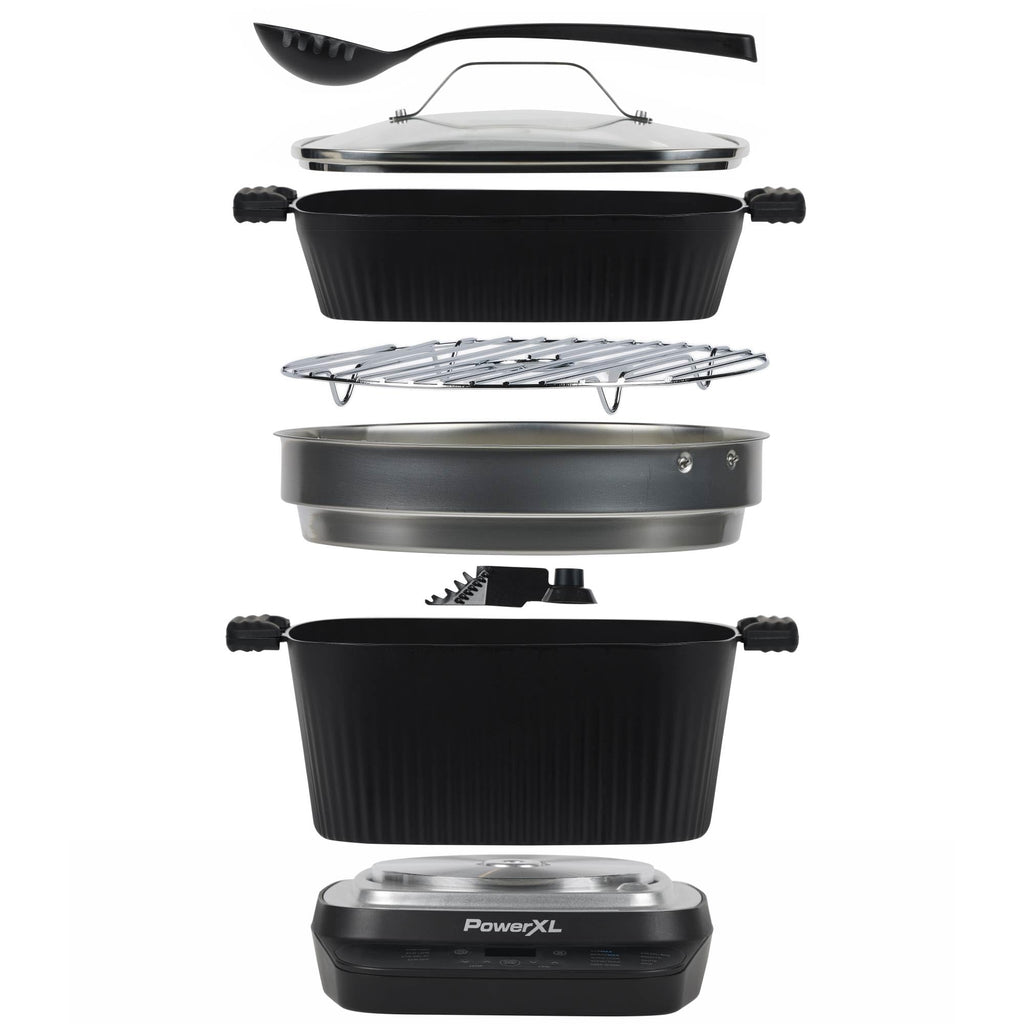 STIRMAX PLUS 7.5 Quart Digital Multi-Cooker with Automatic Paddle to Stir and Shred, 9 in 1 programmable presets to Sauté, Sear, and Brown Food Before Simmering – Accessories & Cookbook Included