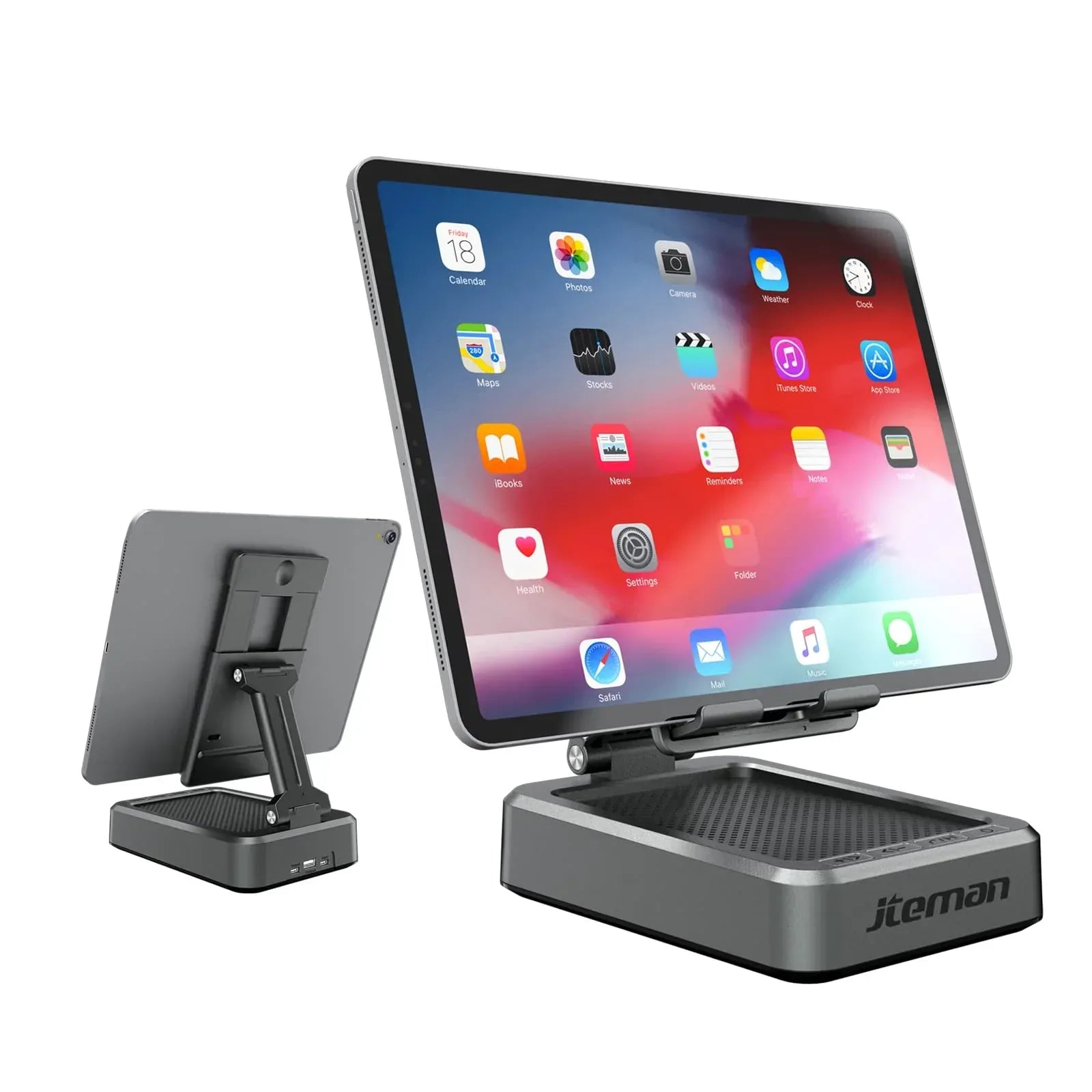 Cell Phone Stand with Wireless Bluetooth Speaker and Anti-Slip Base HD Surround Sound Perfect for Home and Outdoors with Bluetooth Speaker for Desk Compatible with iPhone/ipad/Samsung Galaxy - Unique Gift Market