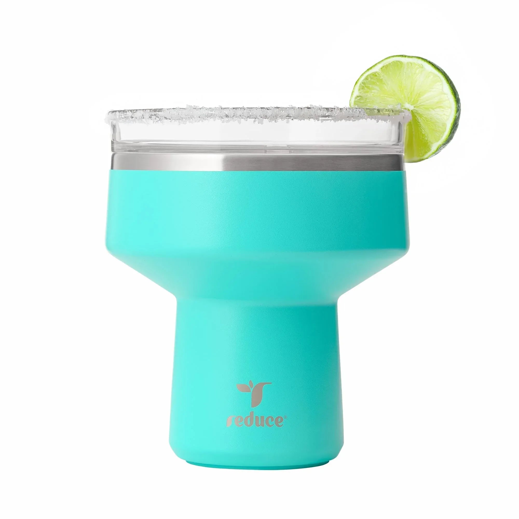 REDUCE Saltini 16 oz Cocktail Tumbler - Insulated Margarita Tumbler with Lid - Keeps Drinks Cold for 10 Hours - 360 Sippable Martini Glass Alternative - Shatterproof, Perfect for Parties - Sea Glass - Unique Gift Market