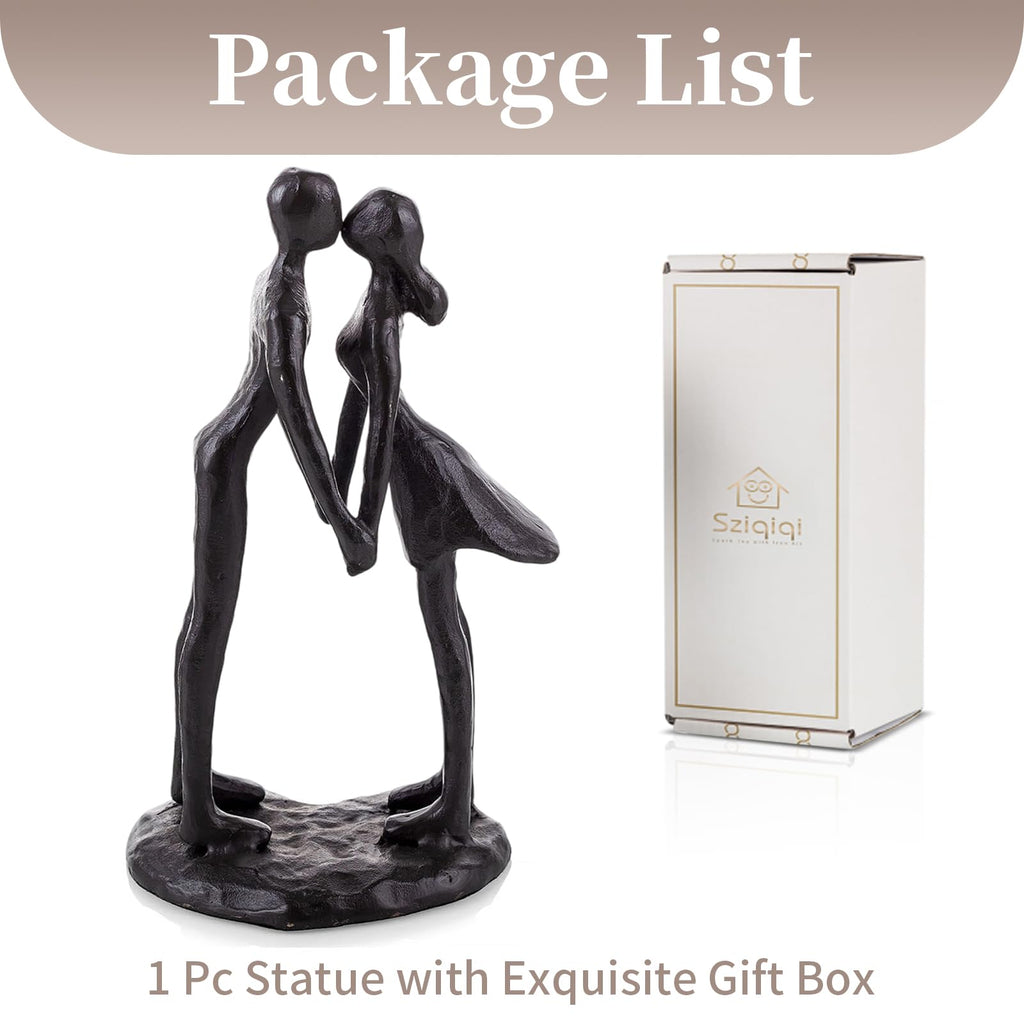 Sziqiqi Anniversary Wedding Gifts for Couple: 6th Anniversary Iron Gifts for Him Her Women Couples - 6 Year Wedding Gift for Christmas Valentines Birthday - Couple Dancing Figurines