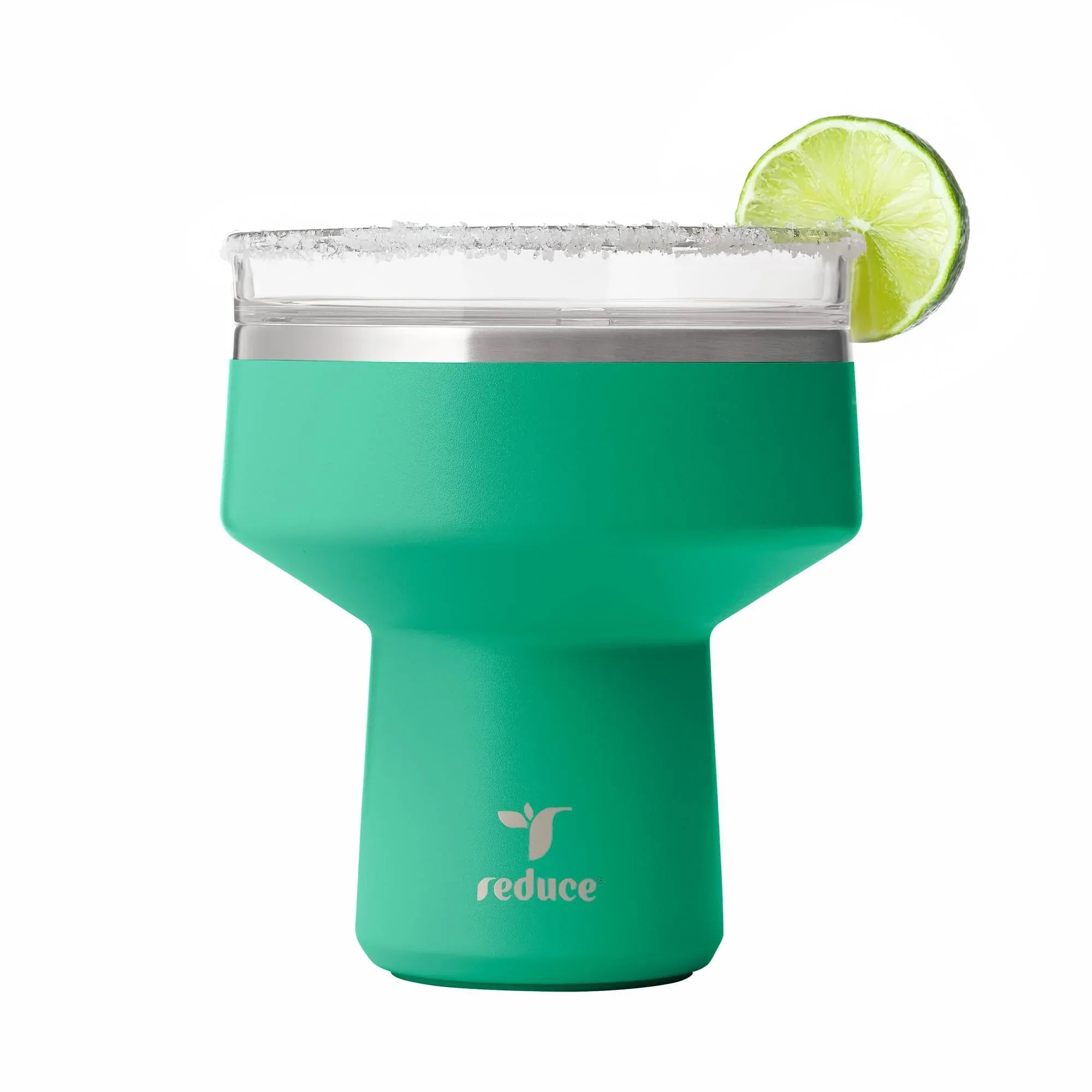 REDUCE Saltini 16 oz Cocktail Tumbler - Insulated Margarita Tumbler with Lid - Keeps Drinks Cold for 10 Hours - 360 Sippable Martini Glass Alternative - Shatterproof, Perfect for Parties - Sea Glass - Unique Gift Market