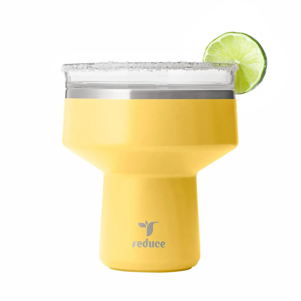 REDUCE Saltini 16 oz Cocktail Tumbler - Insulated Margarita Tumbler with Lid - Keeps Drinks Cold for 10 Hours - 360 Sippable Martini Glass Alternative - Shatterproof, Perfect for Parties - Sea Glass - Unique Gift Market
