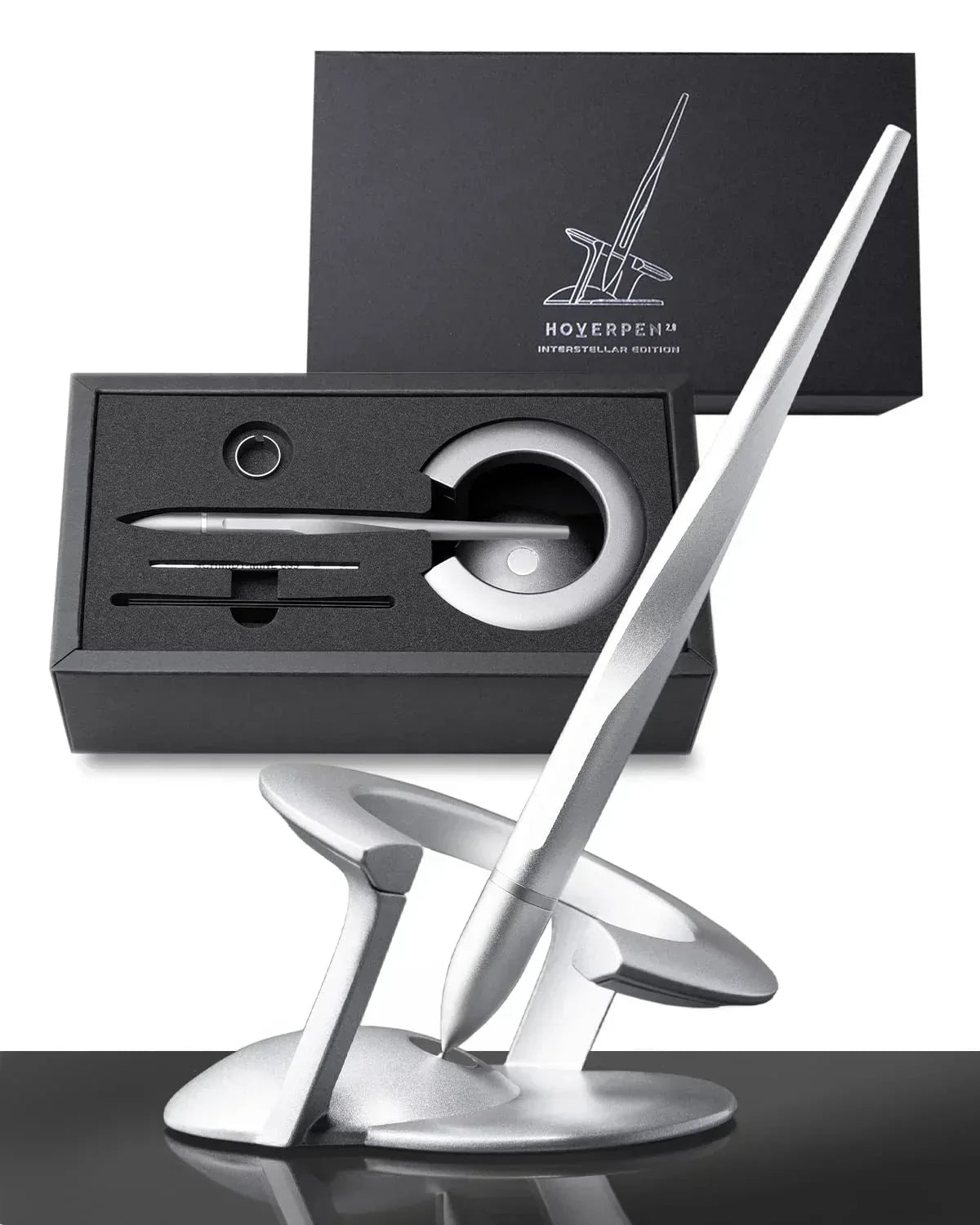 novium Hoverpen Interstellar, Mars Magma, Ballpoint Pen, Unisex, 23.5 Degree Angle, Schmidt Ballpoint Cartridges, Smooth Writing, No Spills, No Spotting, No Explosions - Unique Gift Market