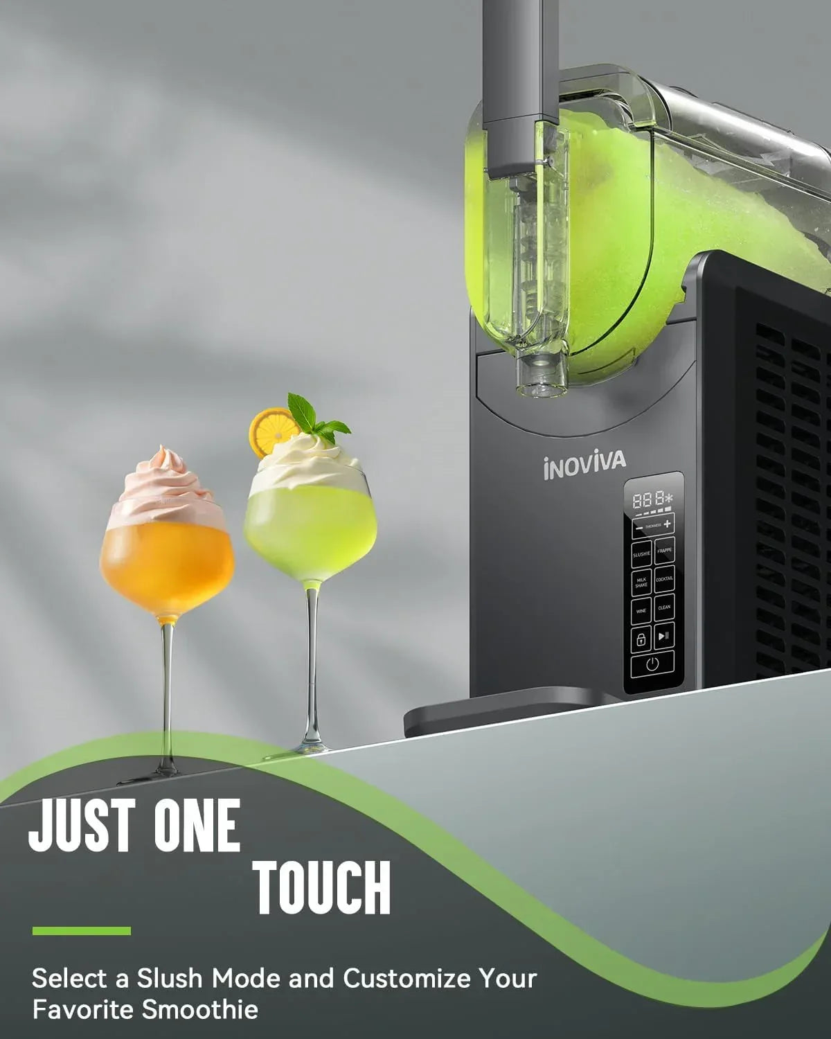 Slushie Machine for Home, No Ice Needed, 68oz Professional Drink & Slushy Machine with FlashChill Technology, Quiet Operation, LED Display, Frozen Margaritas, Frappés, Milkshake, and More - Unique Gift Market