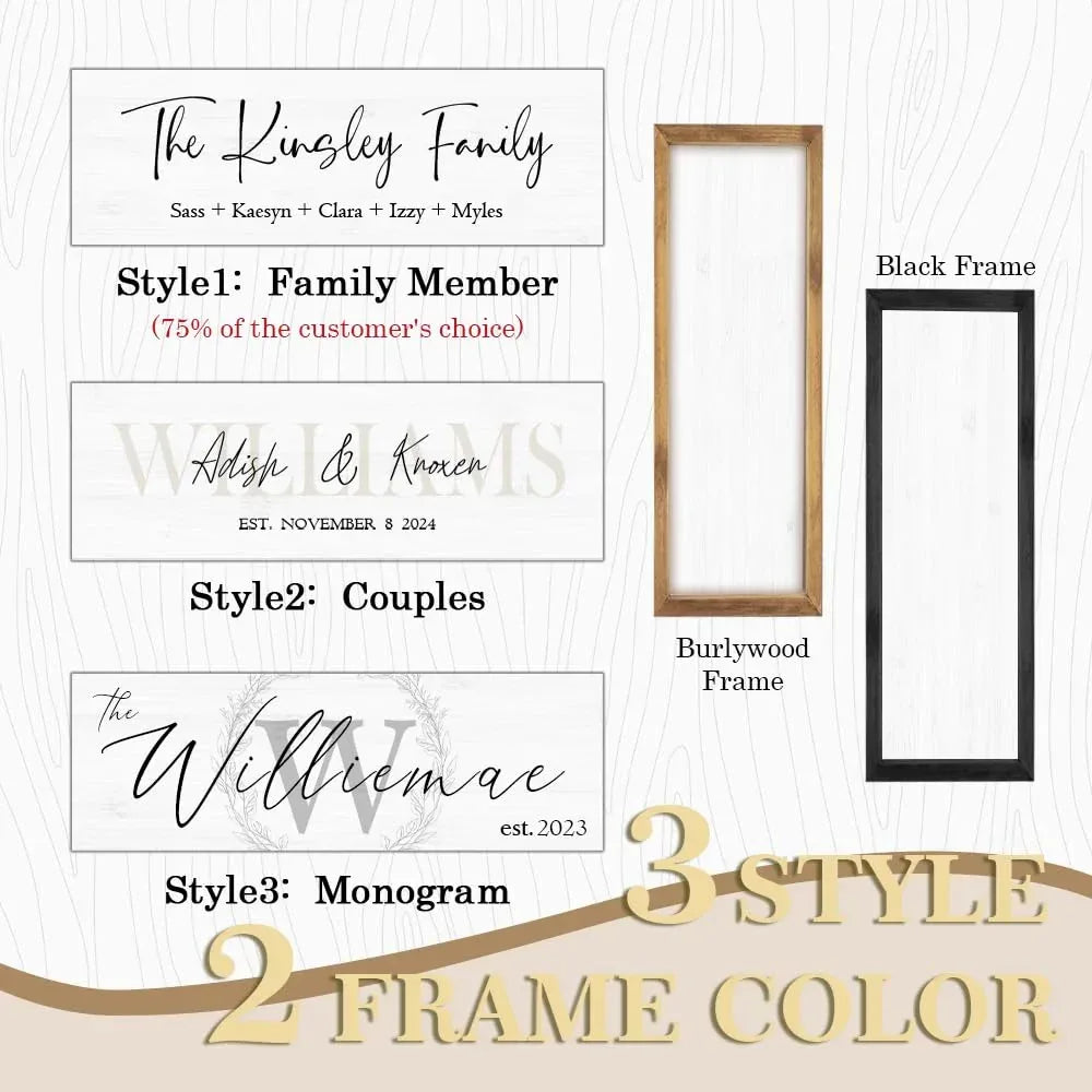 Wedding Gifts for Couples 2026, Custom Wood Wedding Sign for Newlywed, Bridal Shower Gift, Engagement Gift, Personalized Framed Last Name Sign with Established Date for Home - Unique Gift Market