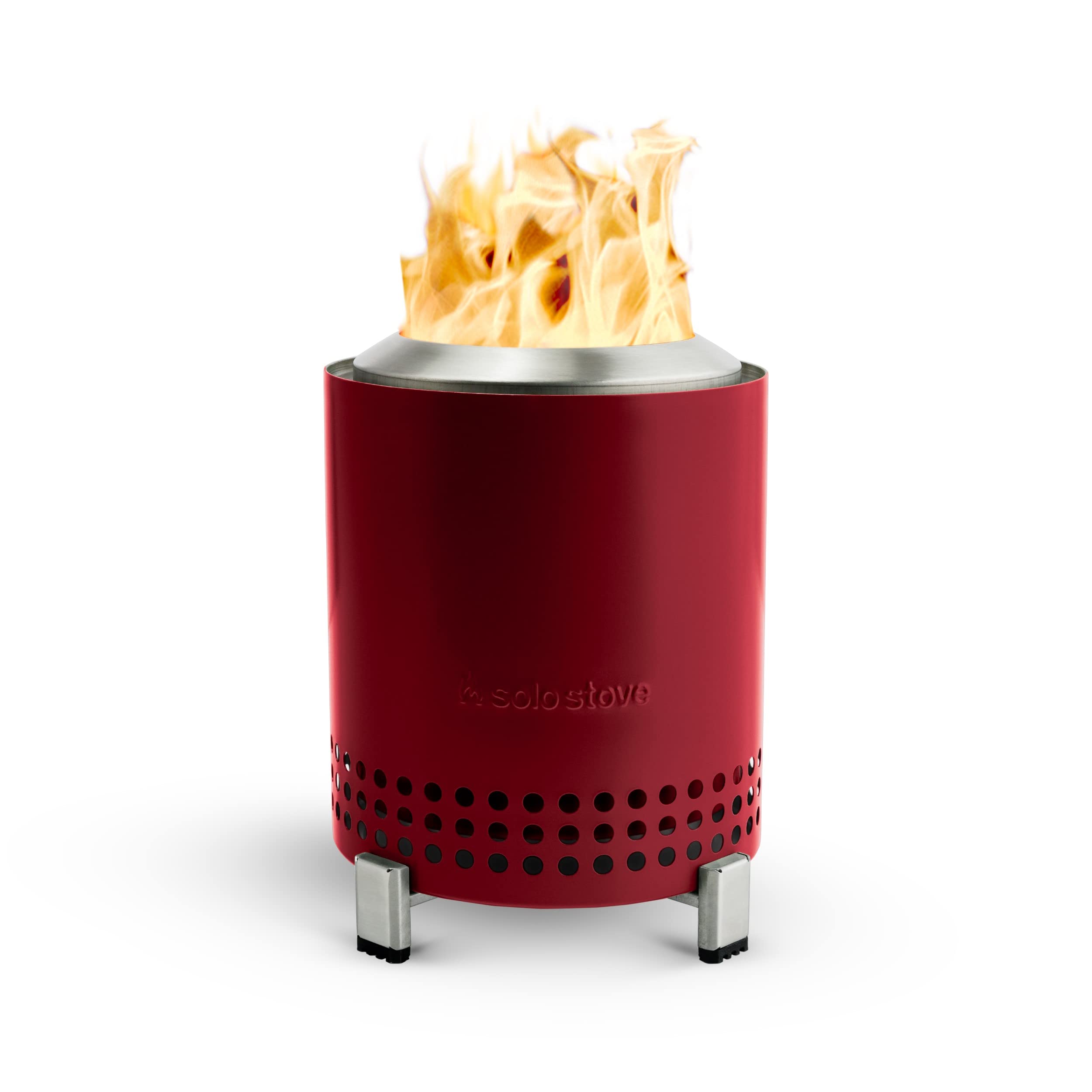 Solo Stove Mesa XL, 7 Inch Tabletop Fire Pit with Stand - Smokeless, Stainless Steel Fire Pit for Camping, Outdoor & Patio- Wood Burning or Pellet Fueled Portable Bonfire, 2.3lbs, Ash
